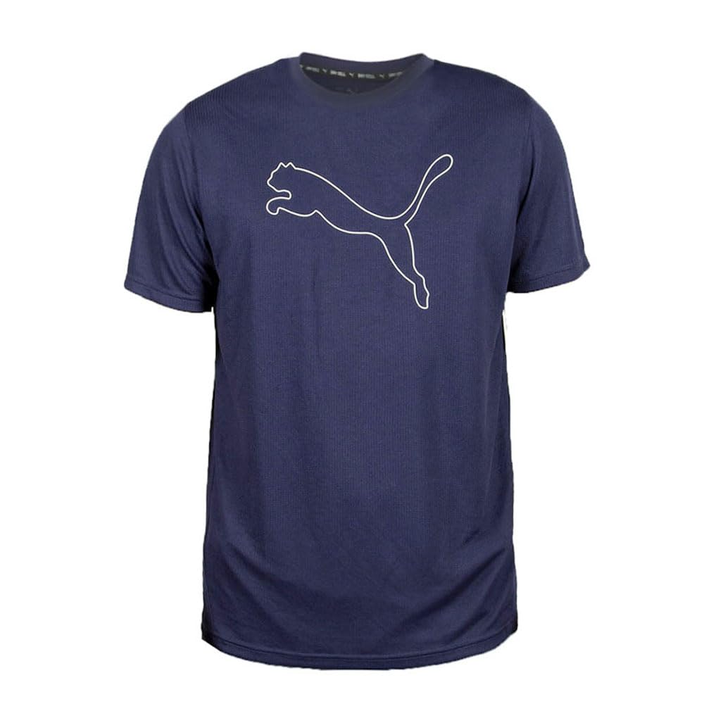 PUMA Men'sPerformance Cat Tee (Available in Big and Tall Sizes), Peacoat, Small - Medaid International