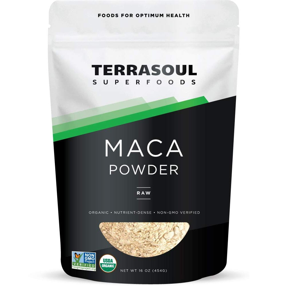 Terrasoul Superfoods Organic Raw Maca Powder, 1 Lb - Premium Quality, Supports Increased Stamina & Energy - Medaid International