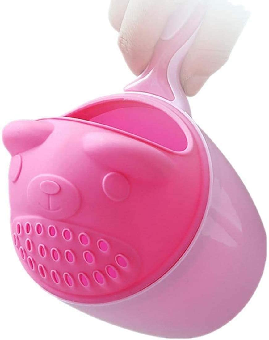 TERRIFI Cartoon Bear Baby Dipper Bath Rinse Cup, Shampoo Rinser, Shower Sprinkler Spoon for Baby Tub, Wash Cups with Handle