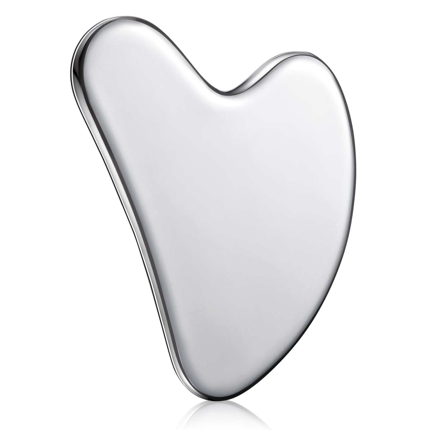 Nuanchu Stainless Steel Gua Sha Facial Tools Metal Guasha Tool for Face Body Jawline Shaper, Double Chin Reducer, Puffiness Reducing, Lymphatic Drainage Massager Skin Care Gift with Pouch(Silver) - Medaid International