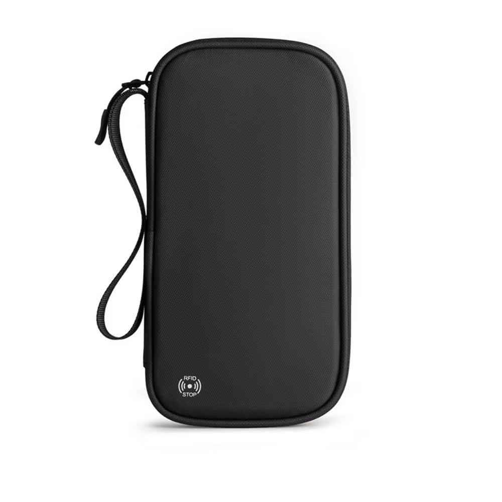 TERRIFI Family Passport Holder Travel Wallet, RFID Blocking Travel Document Organiser Passport Cover, Ideal for Keeping Your Passport, ID Cards, Flight Tickets, and Money Safe and Secure, Black
