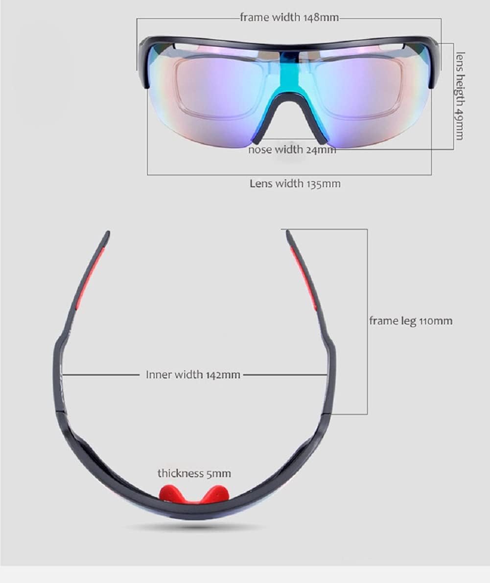 Polarized Sports Sunglasses, UV400 Protection Running Mountain Bike Sun Glasses