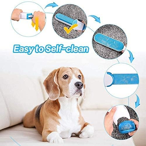 Pet Hair Remover Brush for Dogs and Cats with Efficient Double-Sided Self Cleaning Base, Animal Hair Removal Tool - Medaid International