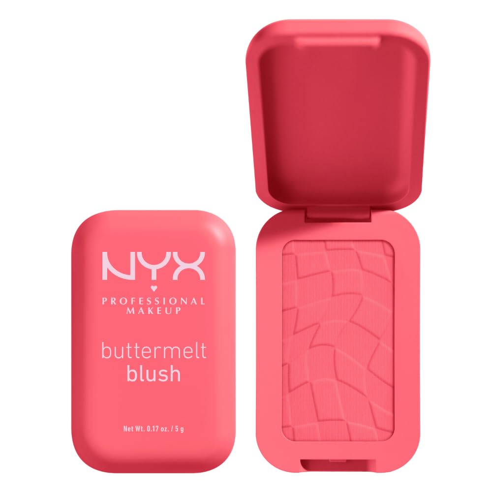 NYX PROFESSIONAL MAKEUP Buttermelt Powder Blush, Fade and Transfer-Resistant Blush, Up to 12HR Make Up Wear, Vegan Formula - U Know Butta - Medaid International