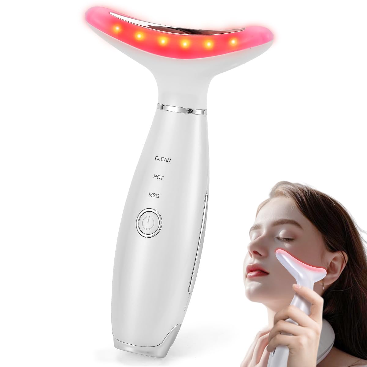 LATME Facial Massager,Neck Face Massager Tool,3 Mode Massage with Heat,Portable Beauty Instrument for Skin Care Women Gift - Medaid International