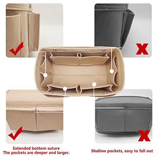 Lexsion - Felt Purse Organizer Insert with Multi Pockets & Durable Design