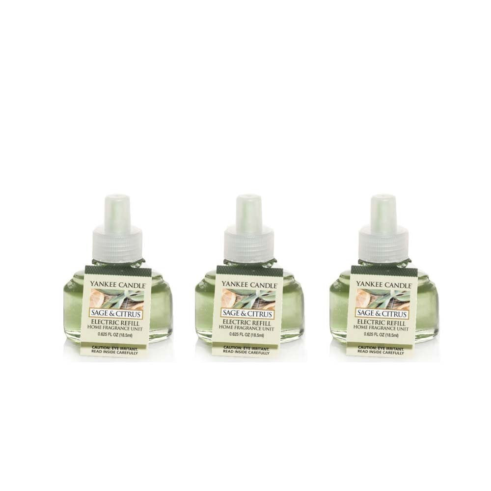 Yankee Candle 3 Pack of Sage & Citrus ScentPlug Refill 0.6 Oz - Medaid International