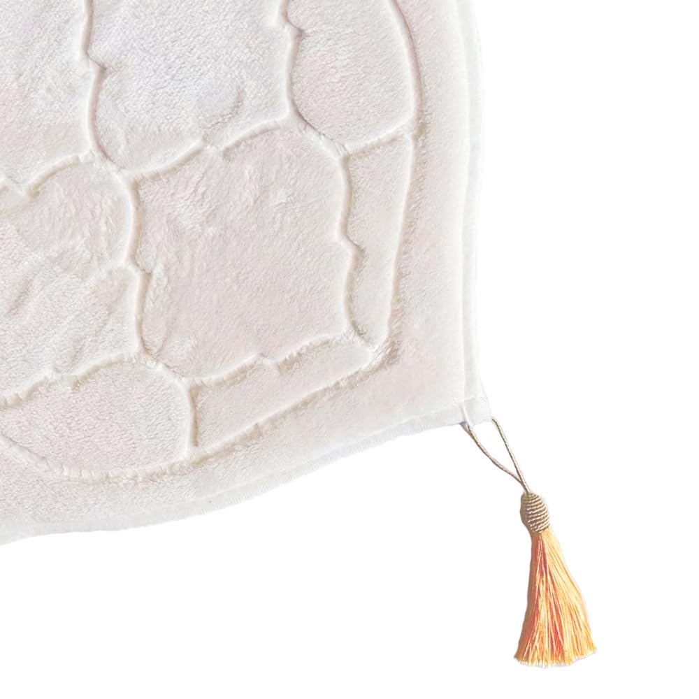 JE JOUE Prayer Rug Muslim Mat Islamic - Thickening Sponge Muslim Rug for Men Women Eid Travel Ramadan, Soft Luxury Great for Knees and Forehead （Milk White） - Medaid International