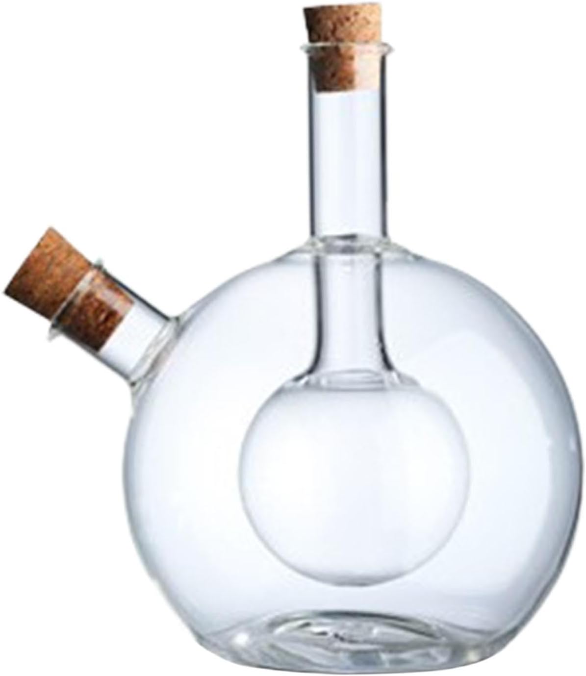 Glass Oil & Vinegar Dispenser with Dual Pouring Spouts