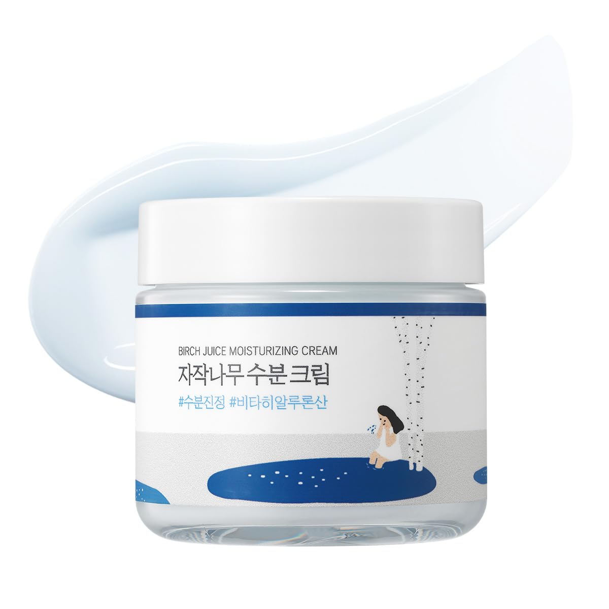ROUND LAB Birch Juice Moisturizing Cream 2.7 Fl Oz, 48-Hour Deep Hydrating Lightweight Face Moisturizer with Birch Sap & Vita Hyaluronic Acid, Gentle on Acne-Prone and Sensitive Skin, Korean Skin Care - Medaid International