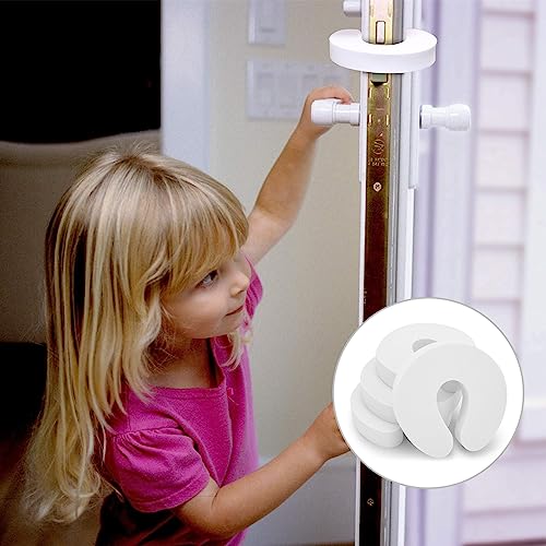 6pcs Child Door Finger Guards, Soft Foam Safety Stoppers, White