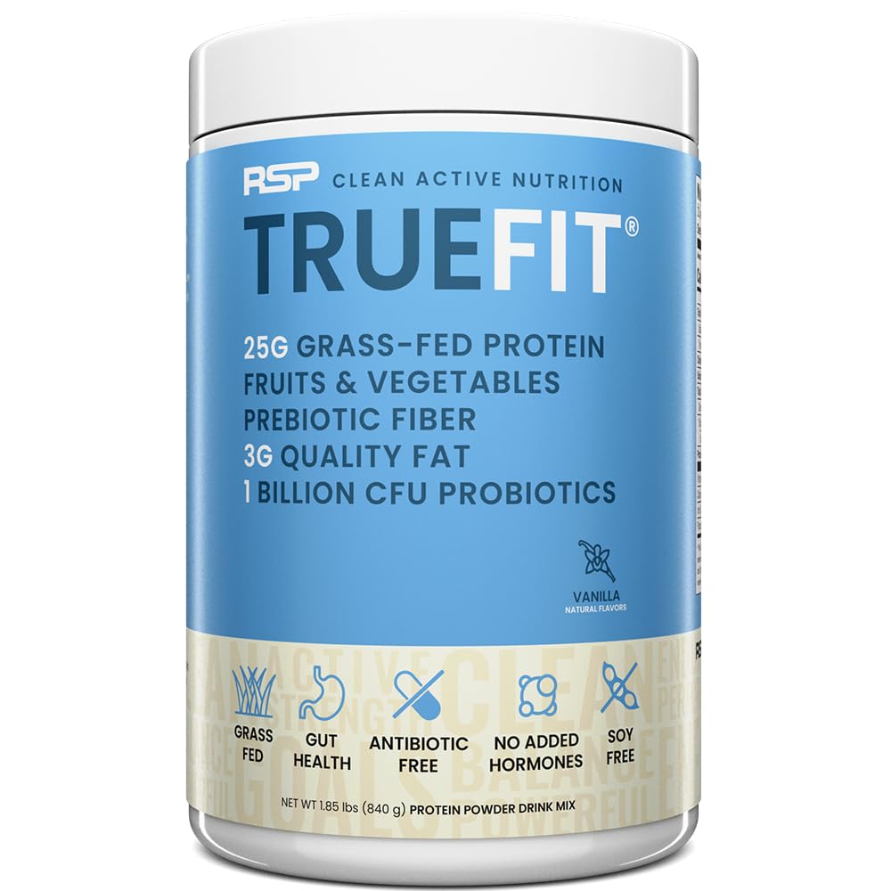 TrueFit Gut Healthy Protein Powder, Grass-Fed Whey Meal Replacement Shake with Prebiotics, Probiotics, & Organic Superfoods, Keto Friendly, Gluten Free (Packaging May Vary) - Medaid International