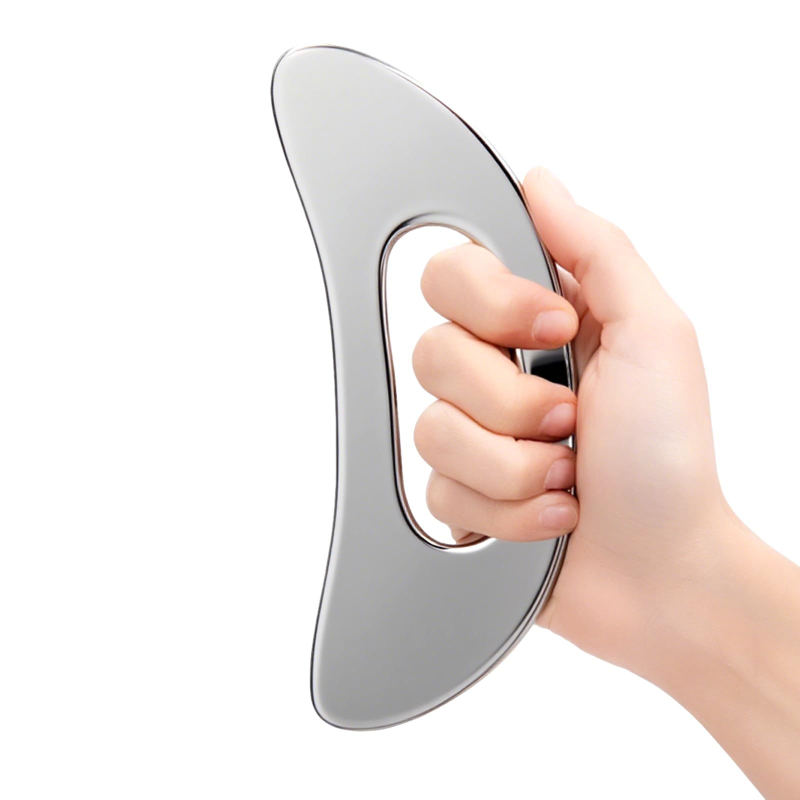 InfiniteRelax Metal Body Gua Sha Massage Tool with Handle Body Muscle Scraper Tools, Larger Fascia Guasha Metal Tool for Back Neck Face Leg - Medaid International