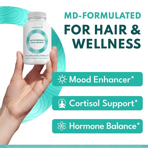 Women's Balance Hair Growth Supplements, Ages 45 and Up, Customer Proven for Visibly Thicker Hair and Scalp Coverage, Soy-Free, Made with 26 Ingredients Including Beta Carotenes - 2 Month Supply - Medaid International