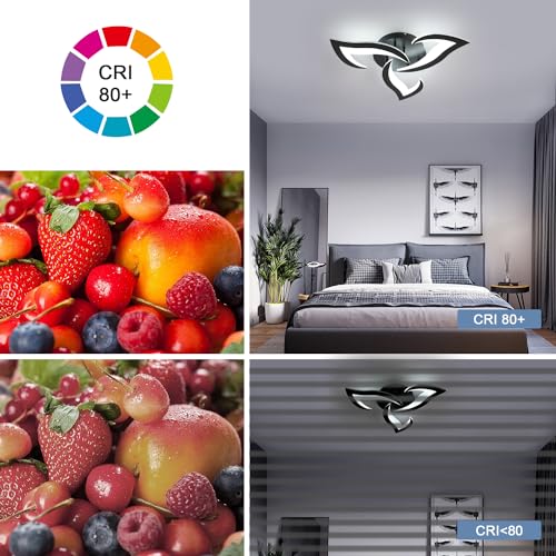 Dorlink - 36W LED Ceiling Light, 3240LM, Modern Design, 3 Lights, 6500K Cool White