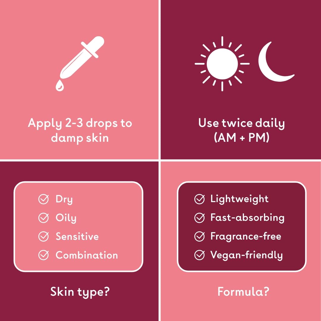 Q+A Hyaluronic Acid Facial Serum (30ml), Natural Hydrating Face Serum, for Plump Skin, Anti Ageing, Fragrance Free, Delivers Deep, Lasting Hydration, Rehydrates and Softens the Skin - Medaid International