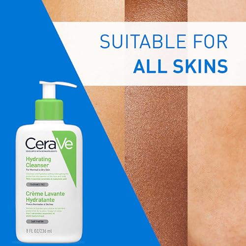 CeraVe Hydrating Cleanser | 236ml/8oz | Daily Face & Body Wash for Normal to Dry Skin - Medaid International