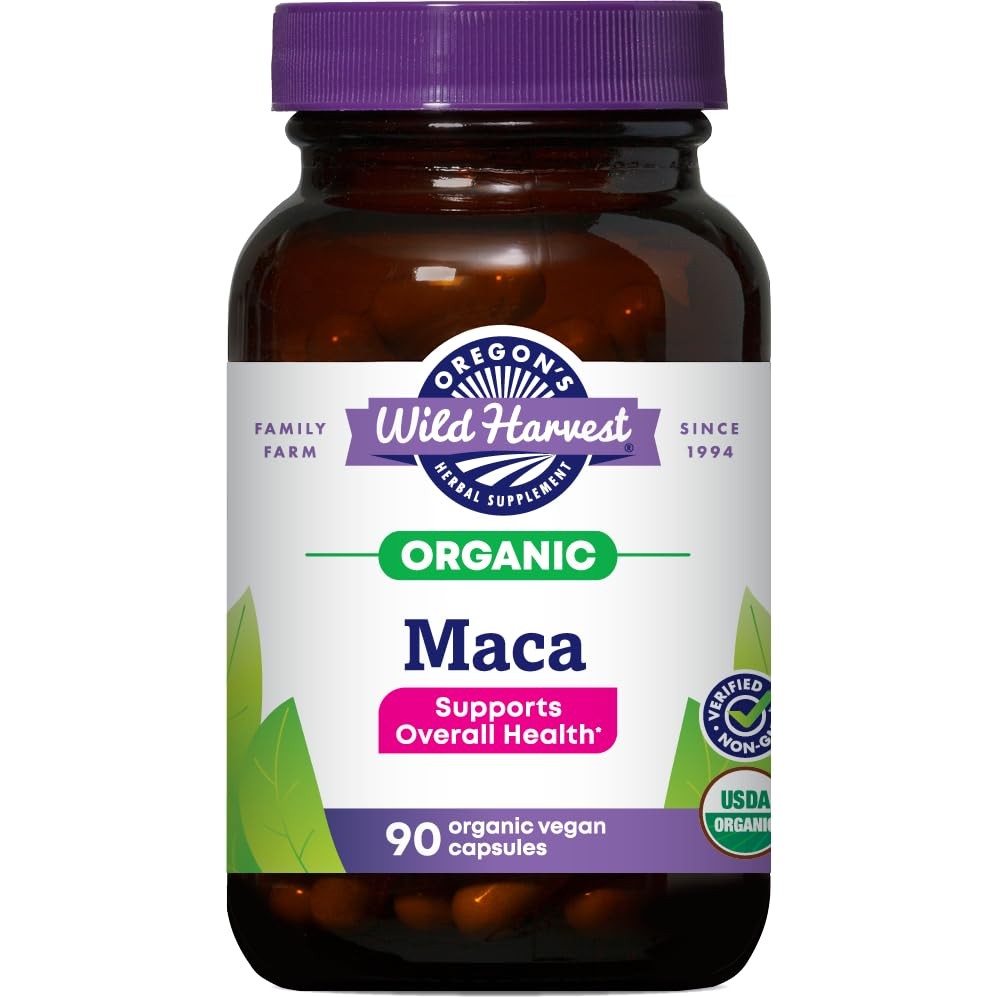 Oregon's Wild Harvest Maca Root | Made with Organic Raw Maca Root and Vegan Capsules, 90 Count - Medaid International