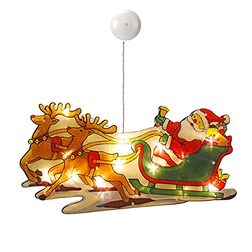 Bseical - Indoor Fairy Christmas Lamps, 3D Hanging LED Lights, Warm Glow, Battery Powered