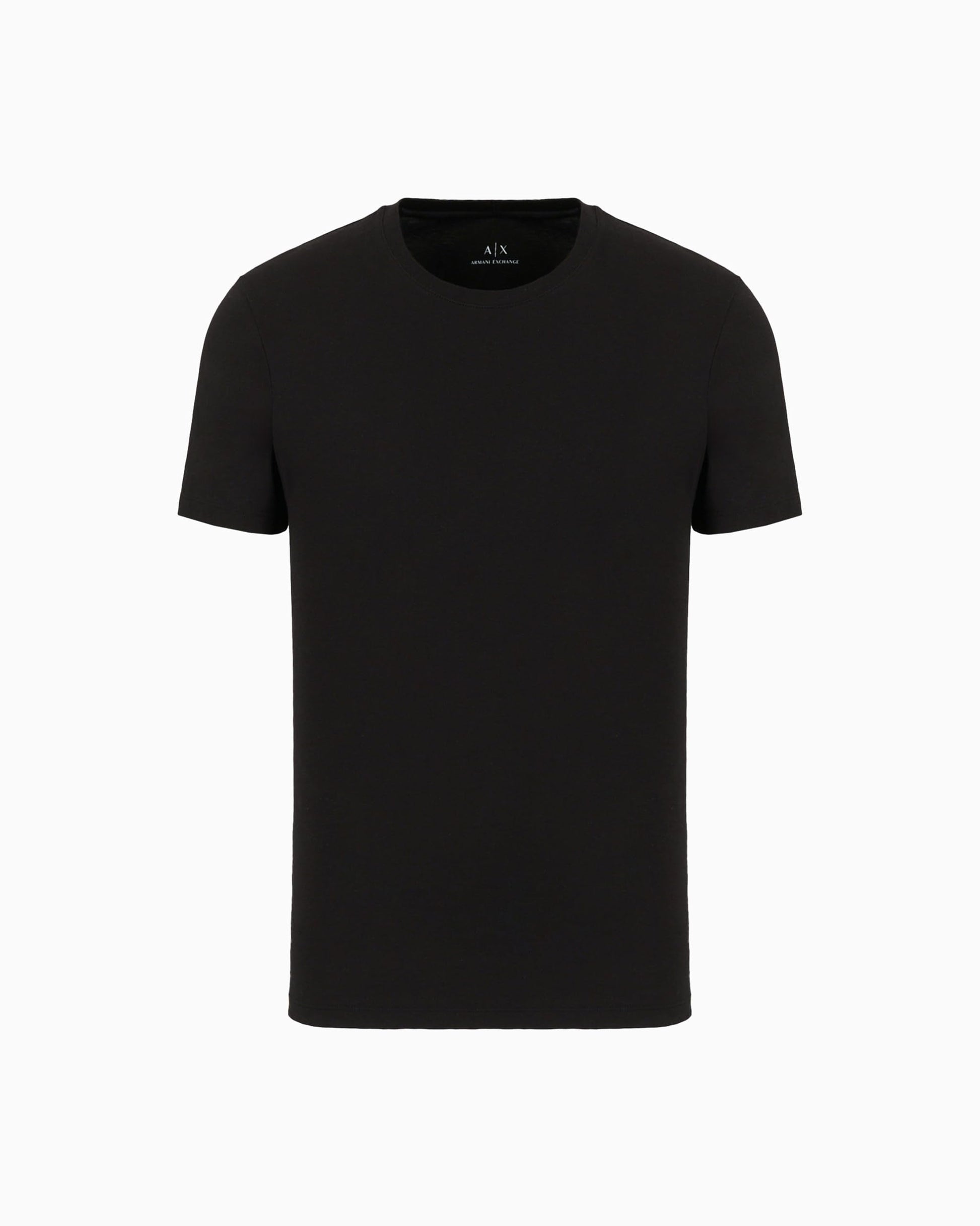 Armani Exchange Men's Solid Colored Basic Pima Crew Neck, Black, Medium - Medaid International
