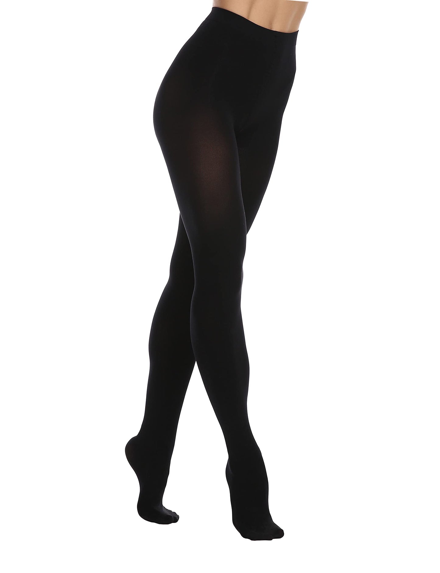 EVERSWE Women's 80 Den Soft Opaque Tights, Women's Tights (Large-X-Large, Totally Black) - Medaid International