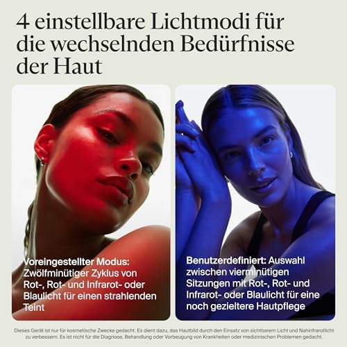 TheraFace Therabody Mask Glo - Cordless LED Skincare Face Mask with Red/Blue/Infrared Light & Relaxing Scalp Massage for Glowing, Healthier-Looking Skin - FDA Cleared - Gift for Mom/Gift for Dad|B0FW51KPT5