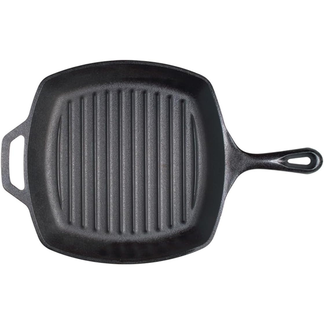 Lodge L8SGP3 Cast Iron Square Grill Pan, Pre-Seasoned, 10.5-inch - Medaid International