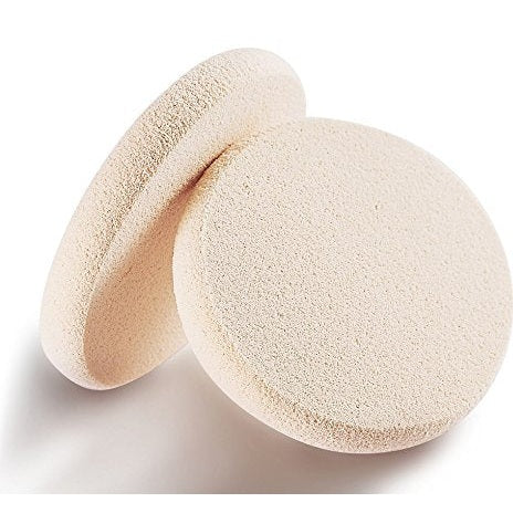 OWLFAVO 2pcs Round Makeup Sponges with 1 Travel Case, Beauty Face Primer Compact Powder Puff, Blender Sponge Replacement for Cosmetic Flawless Foundation, Sensitive and All Skin Types - Medaid International