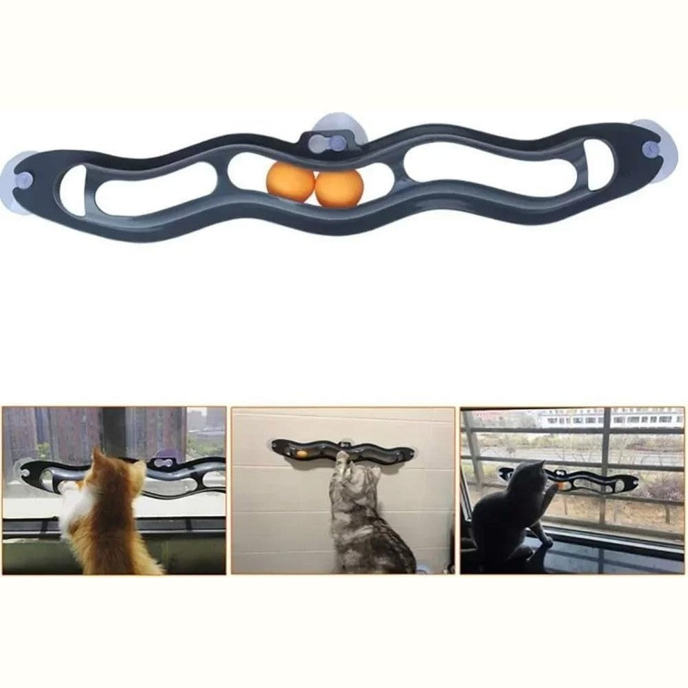 Plastic Sucker Cat Toy Track Ball
