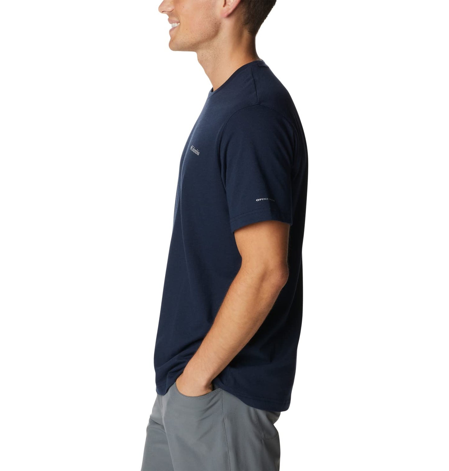 Columbia Mens Thistletown Hills Short Sleeve T-Shirt, Collegiate Navy Heather, Medium - Medaid International