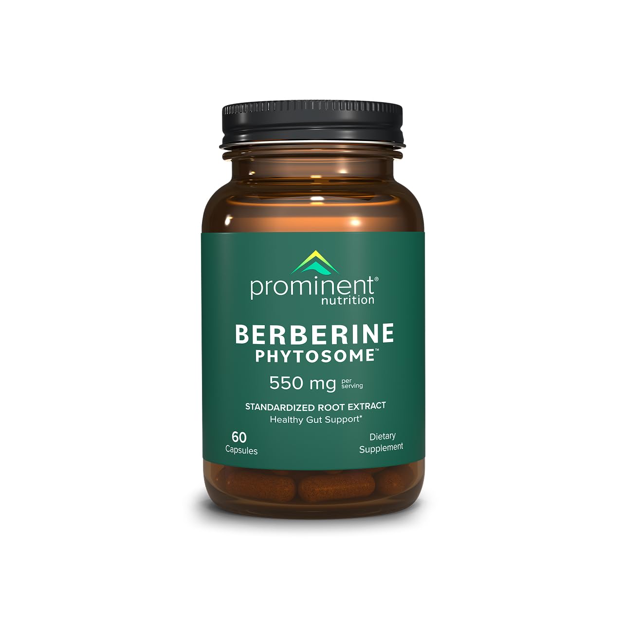 Prominent Nutrition Berberine Phytosome Supplement, Healthy Gut Support, 550 mg, 60 Count - 1 Pack - Medaid International