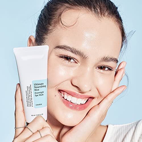 COSRX Ultimate Nourishing Rice Overnight Spa Mask, 60ml / 2.02 fl.oz | Rice Extract 68% and Niacinamide 2%, Korean Skin Care, Stocking Stuffers, Holiday Gifts, Gifts for Women - Medaid International