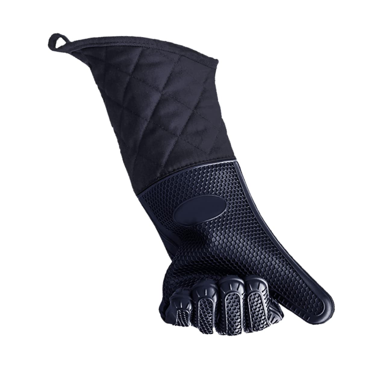 Professional Extra Long Silicone Oven Gloves with Padded Lining, Durable Heat Resistant Oven Gloves, 1 PCS