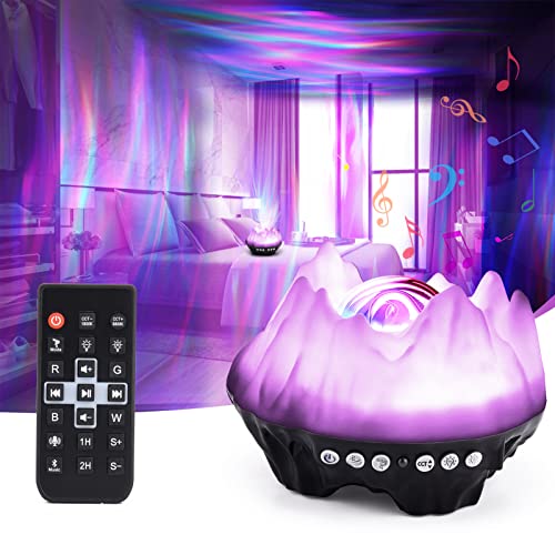 Fuqiduo - Aurora Projector with Remote, Bluetooth Speaker & 6 White Noises