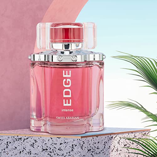 Swiss Arabian EDGE Intense - Luxury Products From Dubai - Long Lasting, Addictive Personal EDP Spray Fragrance - Seductive Signature Aroma - 3.4 Oz - Medaid International