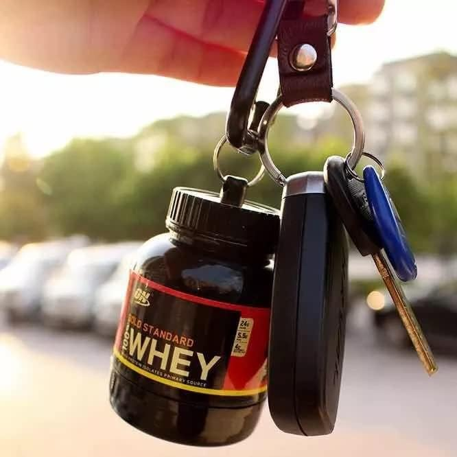 Protein Powder Container – Portable 30ml Supplement Dispenser with Keychain | Easy-to-Use for Gym, Fitness & Travel - Medaid International