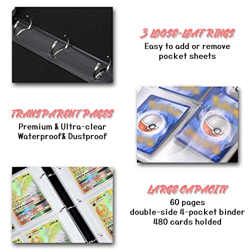 Sendeuku - Card Binder for 900 Cards, 50 Removable Pockets, Durable Design