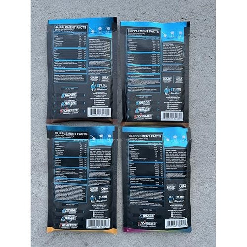 eFlow Nutrition Whey Protein Sample Variety - Isolate Protein Powder Samples, Low Calorie, Fast-digesting, Premium Quality, Travel Packs, Low Carb (4 Pack) - Medaid International