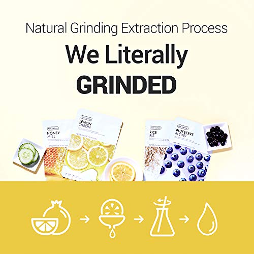 THE FACE SHOP Real Nature Face Mask | Brightens Dull Skin Tone While Restraining Melanin Production | K Beauty Facial Skincare for Oily & Dry Skin | Lemon,K-Beauty - Medaid International
