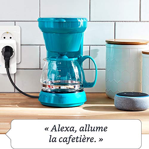 Amazon - WiFi Smart Plug with Alexa Voice Control, Easy Setup, Energy Monitoring