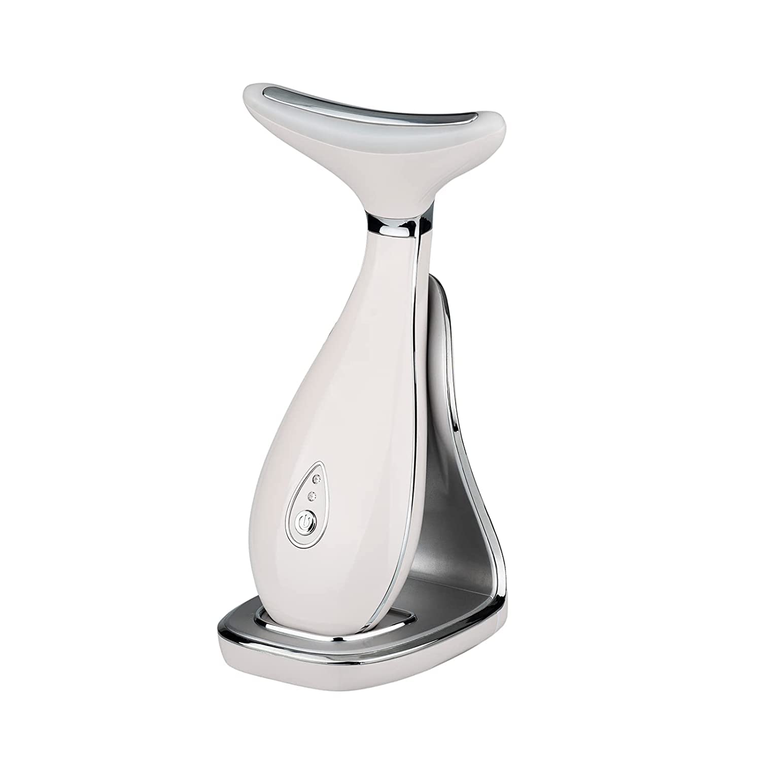 VRAIKO Lily Neck Face Massager, Face Sculpting Tool, Skin Rejuvenation Device with Thermal, Triple Action LED and Vibration, for Anti-Aging, Lifting and Tightening Sagging Skin (Pearl White) - Medaid International