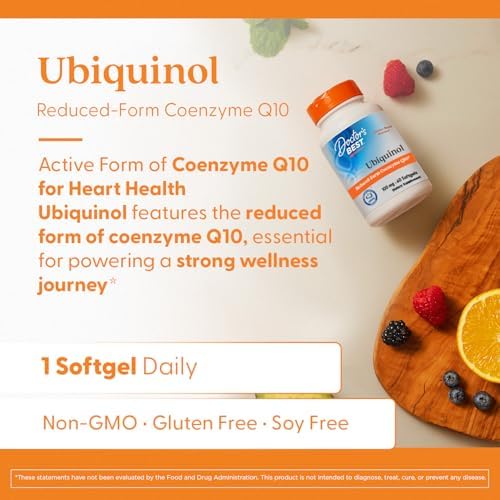 Doctors Best Ubiquinol, Reduced-Form Coenzyme Q10, Non-GMO, Gluten Free, Soy Free 60 Softgels|B002CBXR46