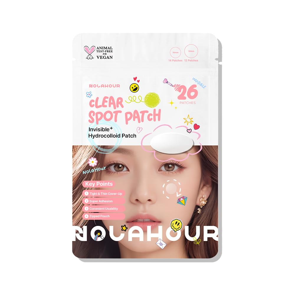 NOLAHOUR Pimple Clear Spot Patch 26 Patches (Daytime Protects & Covers Zits, Transparent) - Medaid International