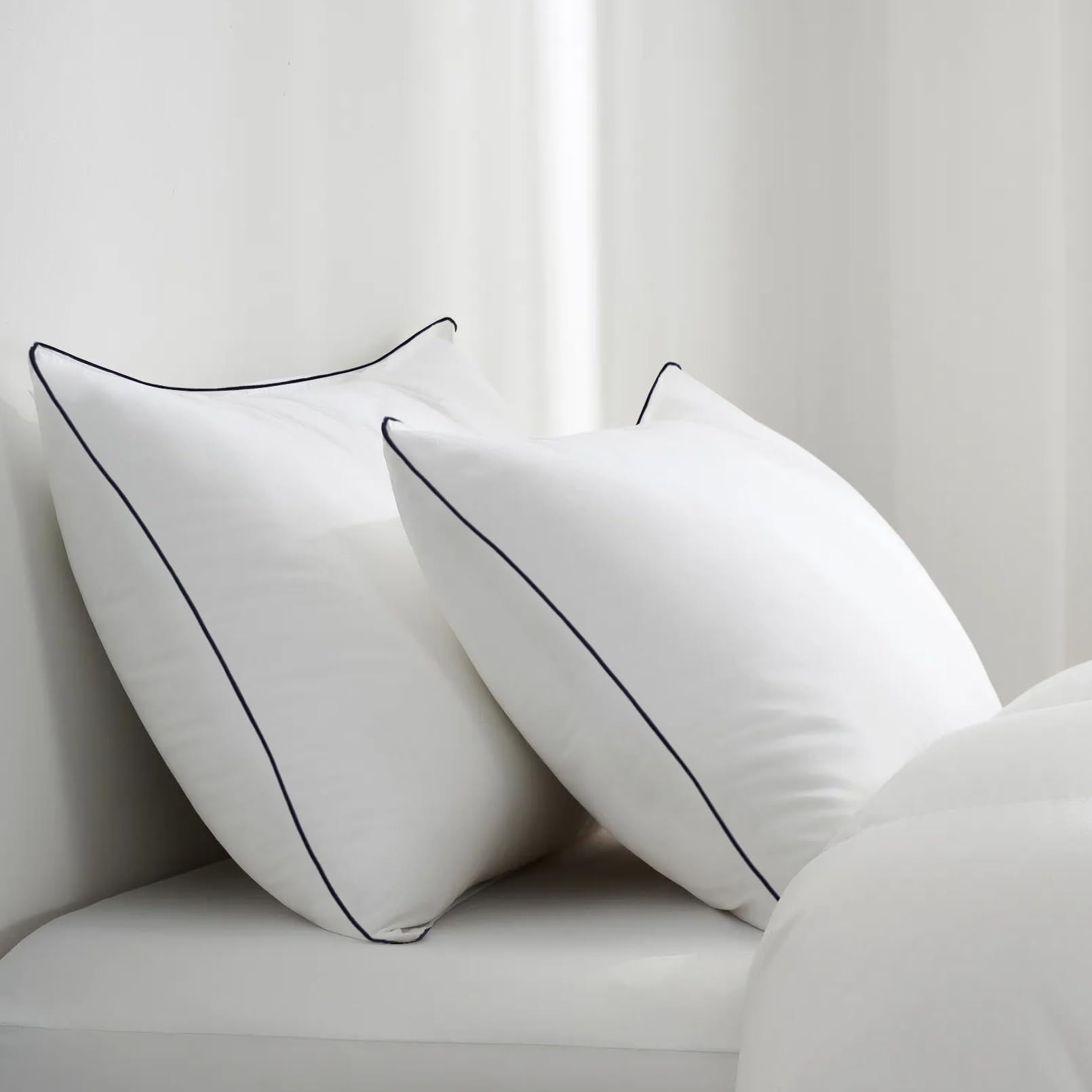 Vorouhals Hotel Collection Bed Pillows for Sleeping 2 Pack Standard Size Cooling Pillows Set of 2 for Back, Stomach or Side Sleepers, Super Soft Down Alternative Microfiber Filled Pillows - Medaid International