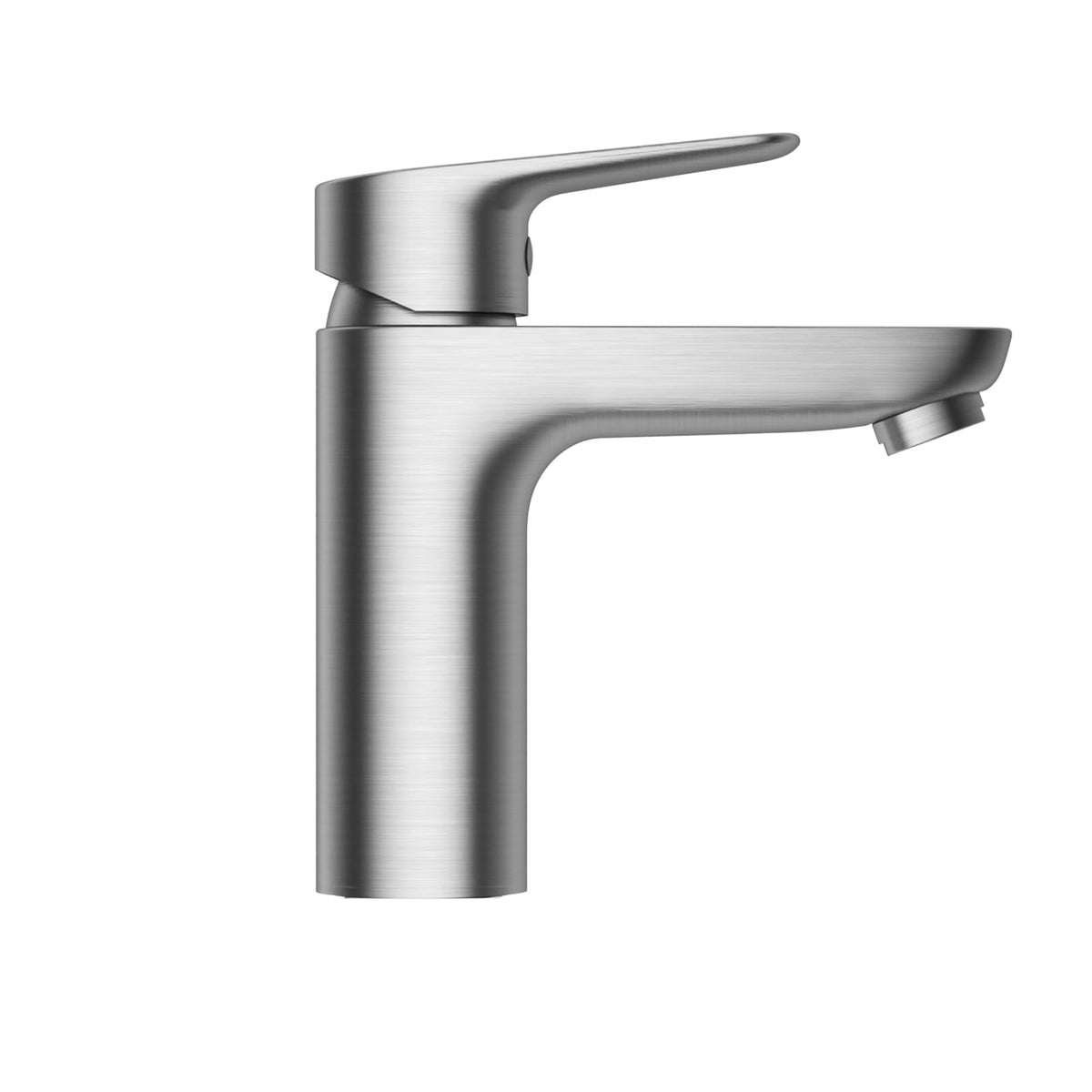 JOMOO Basin Faucet, 304 Stainless Steel Bathroom Sink Faucet with Aerated Flow, Single Handle Hot & Cold Water Mixer Tap, Anti-Leak Lead-Free Lavatory Vanity Tap, Brushed Finshed