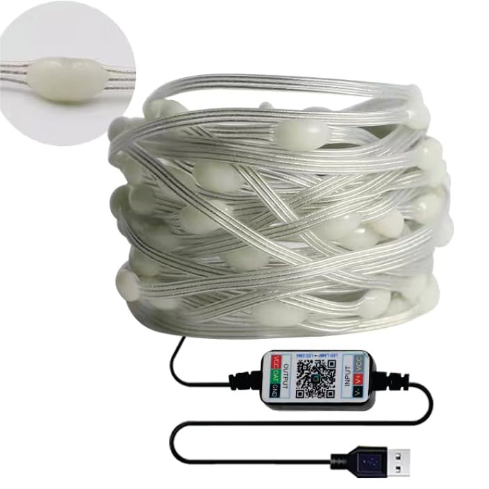 Black24 - RGB LED String Lights, 5V USB, Smart App Control, IP65 Waterproof