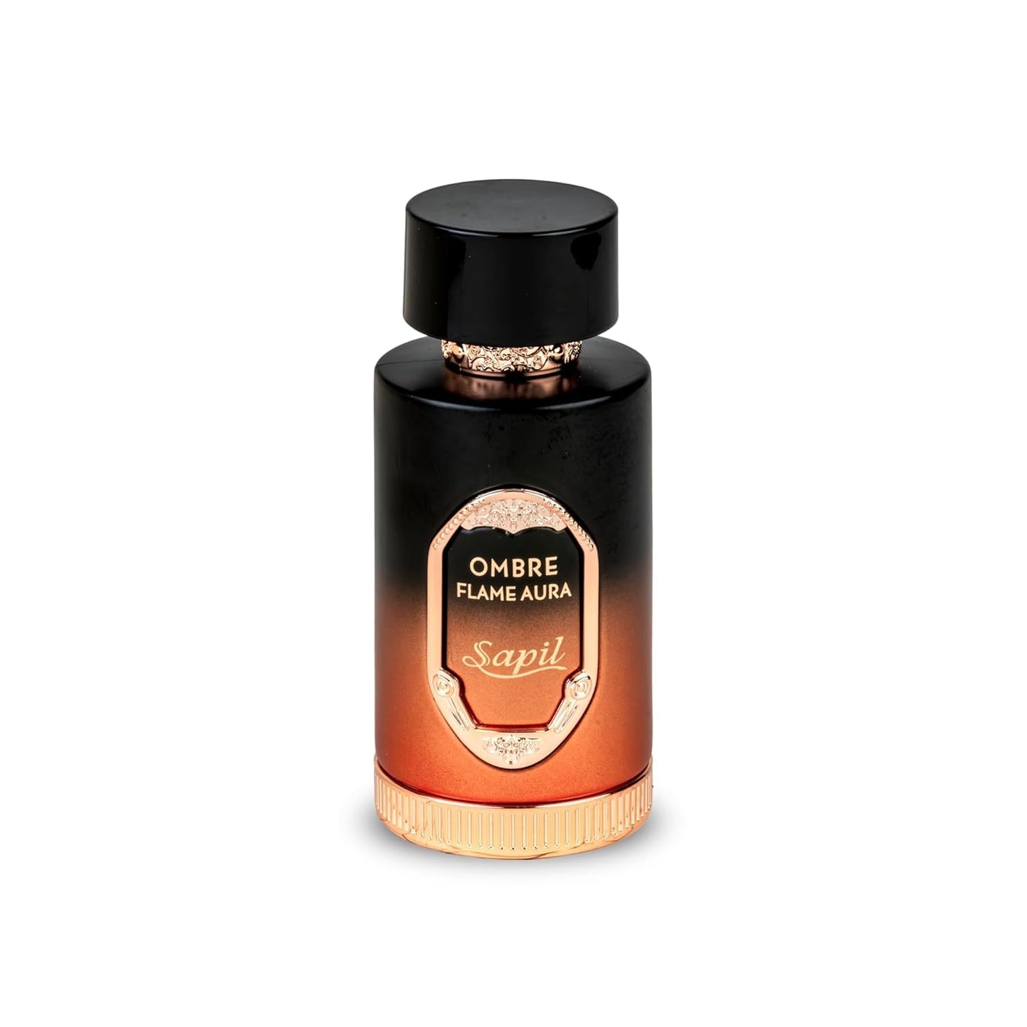 Sapil Ombre Flame Aura Unisex Eau De Parfum - Spiced Oud, Vanilla, Tonka & Amber - Long-Lasting Warm Woody Perfume - 3.38 oz - Medaid International