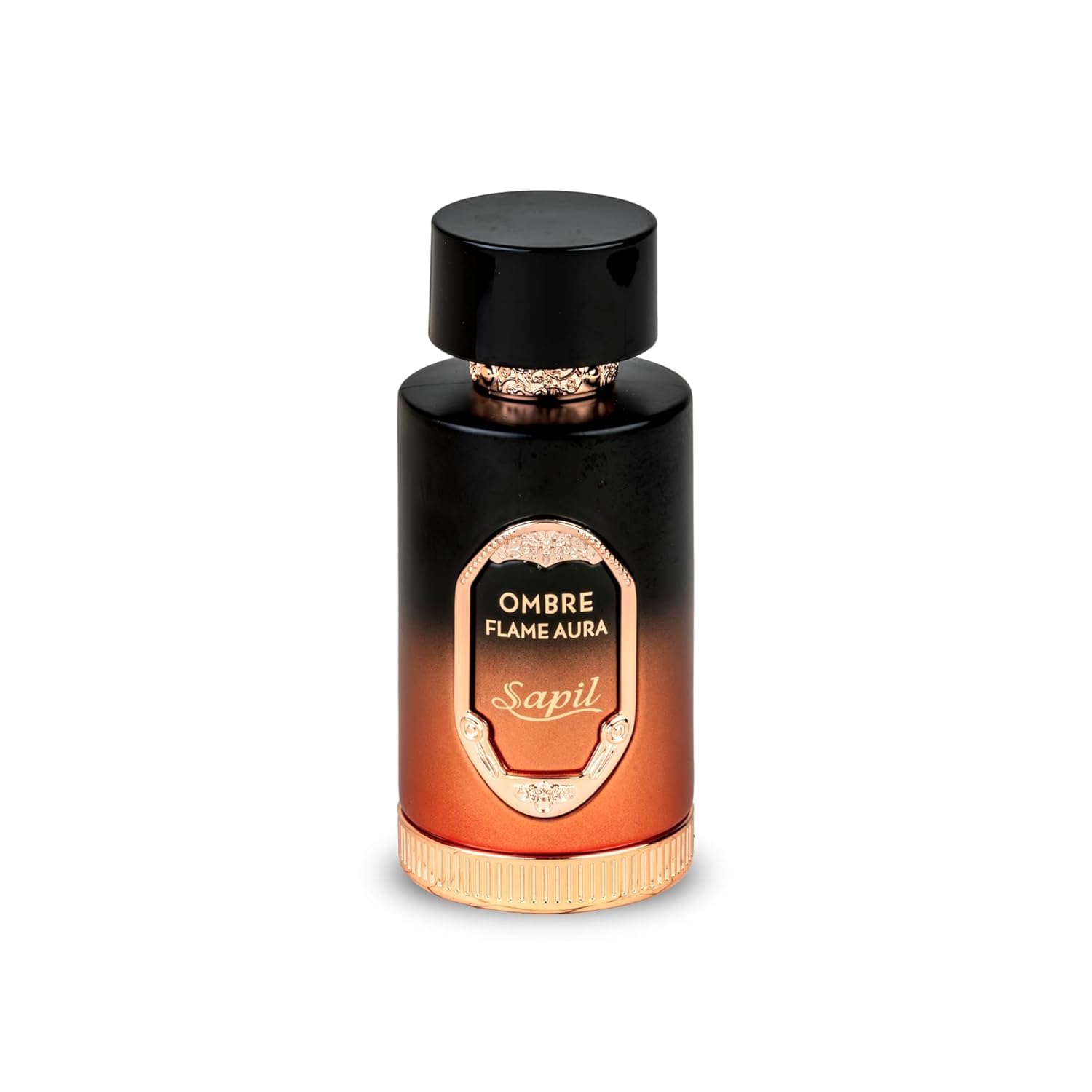 Sapil Ombre Flame Aura Unisex Eau De Parfum - Spiced Oud, Vanilla, Tonka & Amber - Long-Lasting Warm Woody Perfume - 3.38 oz - Medaid International