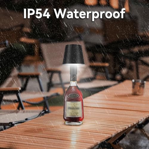 Chenben - Black Aluminium LED Bottle Light, 7.5W, RGB Dimmable, IP54 Water Resistant