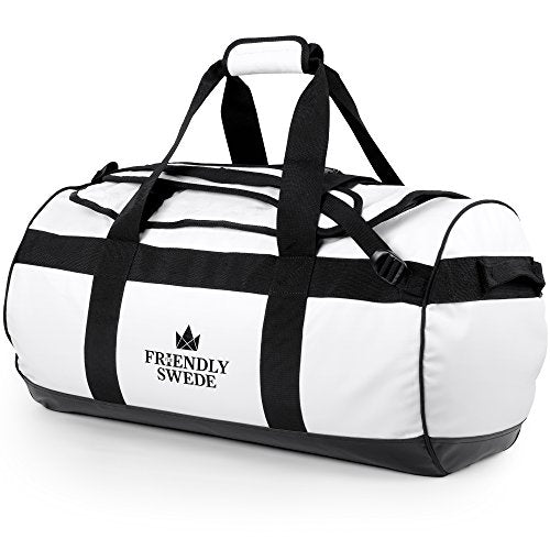 The Friendly Swede - Water-Resistant 3-Way Sports Duffle Bag for Travel & Gym